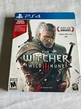 Sony PS4 The Witcher 3: Wild Hunt - White & Blue Cover